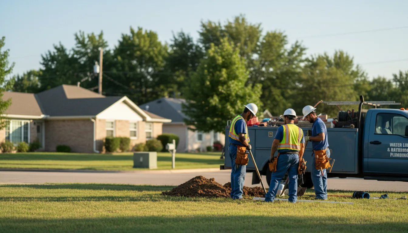 Residential water line and bathroom plumbing service in Lancaster, CA